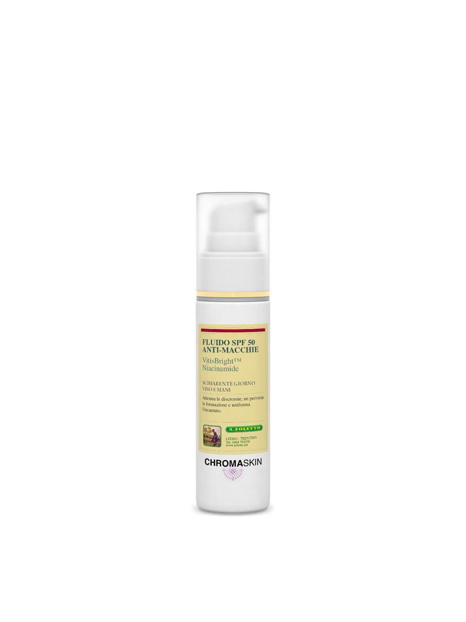 FLUIDO SPF 50 ANTI-MACCHIE CHROMASKIN Vitisbright™, Niacinamide